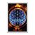 Quadro Decorativo Mandala Portal Azul Laranja - Imagem 1