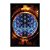 Quadro Decorativo Mandala Portal Azul Laranja - Imagem 3