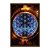 Quadro Decorativo Mandala Portal Azul Laranja - Imagem 5