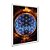 Quadro Decorativo Mandala Portal Azul Laranja - Imagem 2