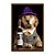 Quadro Decorativo Cachorro Golden Elegante E Garrafa de Vinho - Imagem 5