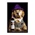 Quadro Decorativo Cachorro Golden Elegante E Garrafa de Vinho - Imagem 3