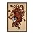 Quadro Decorativo Cranio Com Cabeça de Leão Com Flexas - Imagem 5