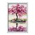Quadro Decorativo Efeito Pintura Árvore Ipê Rosa A Beira Do Lago - Imagem 1