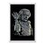 Quadro Decorativo Einstein Estilizado Preto e Branco - Imagem 1