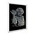 Quadro Decorativo Einstein Estilizado Preto e Branco - Imagem 2