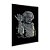 Quadro Decorativo Einstein Estilizado Preto e Branco - Imagem 4