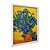 Quadro Decorativo Efeito Pintura Vaso de Flores Azuis - Imagem 2