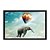 Quadro Decorativo Elefante Voando Com Balão Pelo Azul - Imagem 3