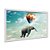 Quadro Decorativo Elefante Voando Com Balão Pelo Azul - Imagem 2