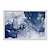 Quadro Decorativo Abstrato Marmorizado Azul E Dourado - Imagem 1