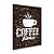 Quadro Decorativo Frase Hora Do Café Xícara Branca Fundo Grãos De Café - Imagem 6
