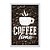 Quadro Decorativo Frase Hora Do Café Xícara Branca Fundo Grãos De Café - Imagem 1