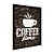 Quadro Decorativo Frase Hora Do Café Xícara Branca Fundo Grãos De Café - Imagem 4