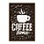 Quadro Decorativo Frase Hora Do Café Xícara Branca Fundo Grãos De Café - Imagem 5