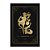 Quadro Decorativo Horóscopo Signo Aquário Preto Detalhes Dourados - Imagem 3