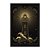 Quadro Decorativo Farol Fundo Preto Listras Douradas - Imagem 3