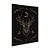 Quadro Decorativo Mistico Cervo Lua Detalhes Dourado - Imagem 4