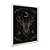 Quadro Decorativo Mistico Cervo Lua Detalhes Dourado - Imagem 2