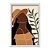 Quadro Decorativo Abstrato Folha Mulher Negra Laranja - Imagem 1