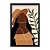 Quadro Decorativo Abstrato Folha Mulher Negra Laranja - Imagem 3