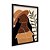 Quadro Decorativo Abstrato Folha Mulher Negra Laranja - Imagem 4