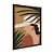 Quadro Decorativo Mulher De Chapéu Fundo Bege Folhas Verdes - Imagem 6