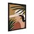 Quadro Decorativo Mulher De Chapéu Fundo Bege Folhas Verdes - Imagem 4
