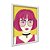Quadro Decorativo Mulher Alternativa Rosa Fundo Amarelo - Imagem 2