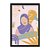 Quadro Decorativo Mulher Com Turbante Roxo Folhas Amarelas - Imagem 3