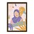 Quadro Decorativo Mulher Com Turbante Roxo Folhas Amarelas - Imagem 5