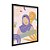 Quadro Decorativo Mulher Com Turbante Roxo Folhas Amarelas - Imagem 4
