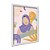 Quadro Decorativo Mulher Com Turbante Roxo Folhas Amarelas - Imagem 2