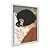 Quadro Decorativo Mulher Cabelo Curto Pefil Folhas Moderno - Imagem 2