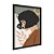 Quadro Decorativo Mulher Cabelo Curto Pefil Folhas Moderno - Imagem 4