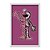Quadro Decorativo Vila Sésamo Elmo Chibi Fundo Rosa - Imagem 1