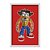 Quadro Decorativo Jogo Vintage Crash Chibi Estilizado Fundo Vermelho - Imagem 1