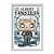 Quadro Decorativo Físico Albert Einstein Chibi - Imagem 1