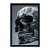 Quadro Decorativo Caveira Estampa Cinza Abstrata - Imagem 3