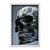 Quadro Decorativo Caveira Estampa Cinza Abstrata - Imagem 1