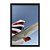 Quadro Decorativo Cauda De Avião Listra Vermelha E Azul - Imagem 3