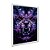 Quadro Decorativo Efeito Tinta A Óleo Tigre Roxo Azul - Imagem 2