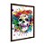 Quadro Decorativo Efeito Tinta Splash Caveira Colorida - Imagem 6