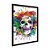 Quadro Decorativo Efeito Tinta Splash Caveira Colorida - Imagem 4