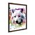 Quadro Decorativo Efeito Tinta Splash Colorido Lobo Branco - Imagem 6