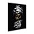 Quadro Decorativo Preto Caveira Grega Dourada - Imagem 4
