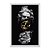 Quadro Decorativo Preto Caveira Grega Dourada - Imagem 1