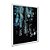 Quadro Decorativo Abstrato Efeito Tinta Fresca Azul Preto Verde - Imagem 2