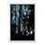 Quadro Decorativo Abstrato Efeito Tinta Fresca Azul Preto Verde - Imagem 1
