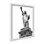 Quadro Decorativo Estátua Da Liberdade Preto E Branca - Imagem 2